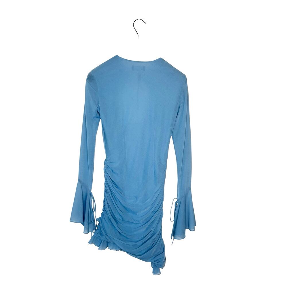De LA Vali Blue Ruched Mini Dress Size 6 UK 2 US - Picture 3 of 7